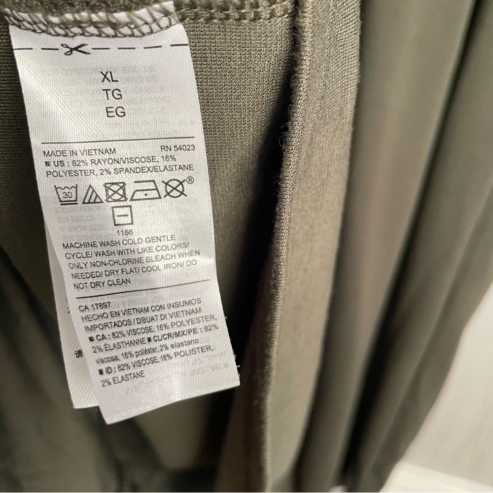 Old Navy Waist-Defined Utility Dress Women’s XL Green Midi Casual Plus Size - Picture 9 of 12